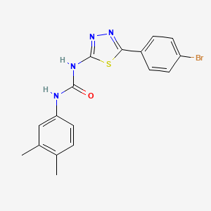 molecular formula C17H15BrN4OS B3686999 1-[5-(4-Bromophenyl)-1,3,4-thiadiazol-2-yl]-3-(3,4-dimethylphenyl)urea 