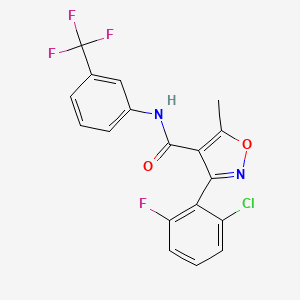 3-(2-chloro-6-fluorophenyl)-5-methyl-N-[3-(trifluoromethyl)phenyl]-4-isoxazolecarboxamide