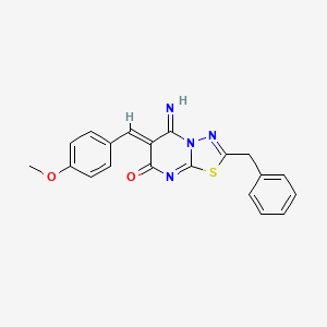 2-benzyl-5-imino-6-(4-methoxybenzylidene)-5,6-dihydro-7H-[1,3,4]thiadiazolo[3,2-a]pyrimidin-7-one