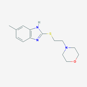 molecular formula C14H19N3OS B368702 4-[2-[(6-methyl-1H-benzimidazol-2-yl)sulfanyl]ethyl]morpholine CAS No. 105770-56-7