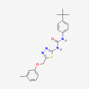 1-(4-Tert-butylphenyl)-3-[5-[(3-methylphenoxy)methyl]-1,3,4-thiadiazol-2-yl]urea