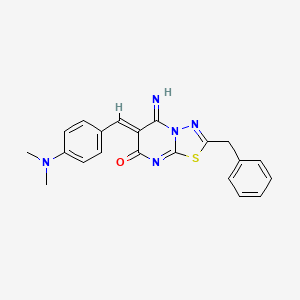 2-benzyl-6-[4-(dimethylamino)benzylidene]-5-imino-5,6-dihydro-7H-[1,3,4]thiadiazolo[3,2-a]pyrimidin-7-one