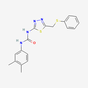 1-(3,4-Dimethylphenyl)-3-{5-[(phenylsulfanyl)methyl]-1,3,4-thiadiazol-2-yl}urea