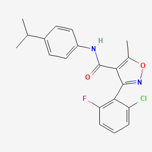 3-(2-chloro-6-fluorophenyl)-5-methyl-N-[4-(propan-2-yl)phenyl]-1,2-oxazole-4-carboxamide