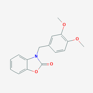 molecular formula C16H15NO4 B368709 3-(3,4-dimethoxybenzyl)-1,3-benzoxazol-2(3H)-one CAS No. 609334-99-8