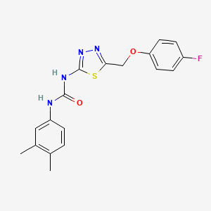 1-(3,4-Dimethylphenyl)-3-{5-[(4-fluorophenoxy)methyl]-1,3,4-thiadiazol-2-yl}urea