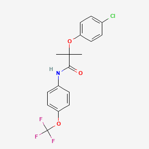 2-(4-chlorophenoxy)-2-methyl-N-[4-(trifluoromethoxy)phenyl]propanamide