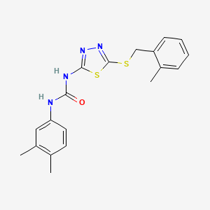 1-(3,4-Dimethylphenyl)-3-[5-[(2-methylphenyl)methylsulfanyl]-1,3,4-thiadiazol-2-yl]urea