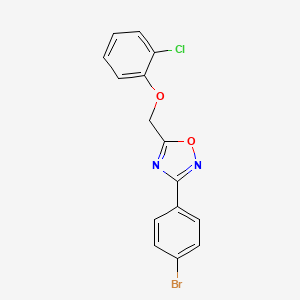 3-(4-bromophenyl)-5-[(2-chlorophenoxy)methyl]-1,2,4-oxadiazole