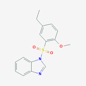 molecular formula C16H16N2O3S B368719 1-(5-Ethyl-2-methoxyphenyl)sulfonylbenzimidazole CAS No. 873671-94-4