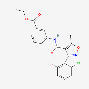 ethyl 3-({[3-(2-chloro-6-fluorophenyl)-5-methyl-4-isoxazolyl]carbonyl}amino)benzoate