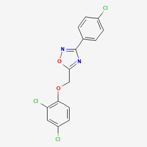 3-(4-chlorophenyl)-5-[(2,4-dichlorophenoxy)methyl]-1,2,4-oxadiazole