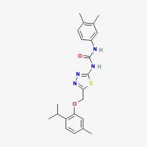 1-(3,4-Dimethylphenyl)-3-(5-{[5-methyl-2-(propan-2-yl)phenoxy]methyl}-1,3,4-thiadiazol-2-yl)urea