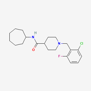 1-[(2-chloro-6-fluorophenyl)methyl]-N-cycloheptylpiperidine-4-carboxamide