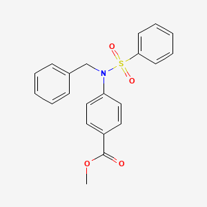 molecular formula C21H19NO4S B3687345 Methyl 4-(N-benzylbenzenesulfonamido)benzoate 