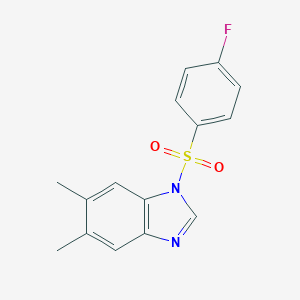 molecular formula C15H13FN2O2S B368743 1-(4-Fluorophenyl)sulfonyl-5,6-dimethylbenzimidazole CAS No. 309272-82-0