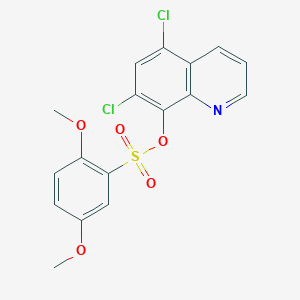 molecular formula C17H13Cl2NO5S B368746 5,7-Dichloro-8-quinolyl 2,5-dimethoxybenzenesulfonate CAS No. 325811-66-3