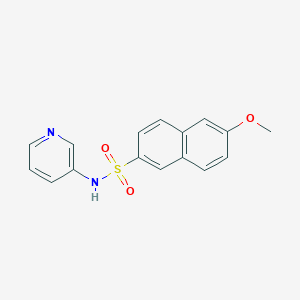 molecular formula C16H14N2O3S B368747 6-Methoxy-N-(3-pyridinyl)-2-naphthalenesulfonamide CAS No. 332388-83-7