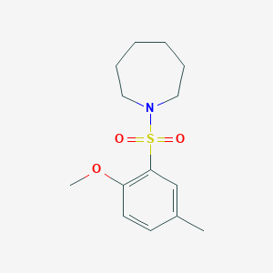 molecular formula C14H21NO3S B368750 1-(2-Methoxy-5-methylphenyl)sulfonylazepane CAS No. 325991-89-7