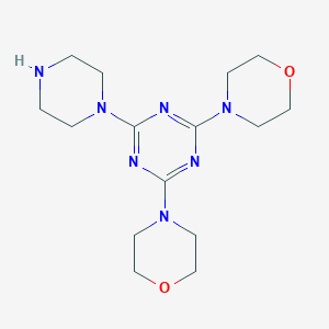 molecular formula C15H25N7O2 B368754 2,4-Di(4-morpholinyl)-6-(1-piperazinyl)-1,3,5-triazine CAS No. 332409-32-2