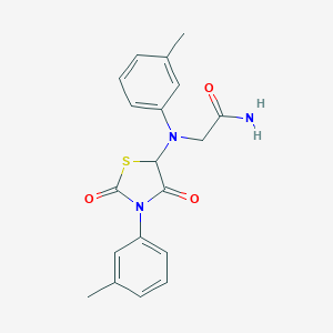 2-[(2,4-Dioxo-3-m-tolyl-thiazolidin-5-yl)-m-tolyl-amino]-acetamide