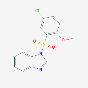 molecular formula C14H11ClN2O3S B368814 1-(5-Chlor-2-methoxyphenyl)sulfonylbenzimidazol CAS No. 313402-96-9