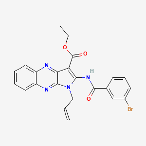 molecular formula C23H19BrN4O3 B3688189 ethyl 1-allyl-2-[(3-bromobenzoyl)amino]-1H-pyrrolo[2,3-b]quinoxaline-3-carboxylate 