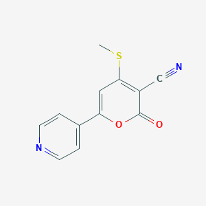 4-(methylthio)-2-oxo-6-(pyridin-4-yl)-2H-pyran-3-carbonitrile