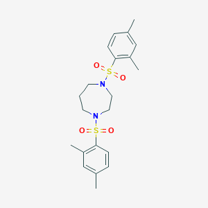 molecular formula C21H28N2O4S2 B368832 1,4-Bis[(2,4-dimethylphenyl)sulfonyl]-1,4-diazepane CAS No. 333311-19-6