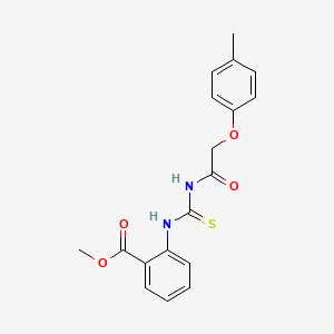 molecular formula C18H18N2O4S B3688341 Methyl 2-({[(4-methylphenoxy)acetyl]carbamothioyl}amino)benzoate 