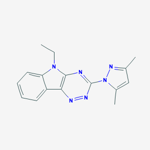 molecular formula C16H16N6 B368846 3-(3,5-dimethyl-1H-pyrazol-1-yl)-5-ethyl-5H-[1,2,4]triazino[5,6-b]indole CAS No. 112800-80-3