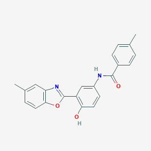 N-[4-hydroxy-3-(5-methyl-1,3-benzoxazol-2-yl)phenyl]-4-methylbenzamide