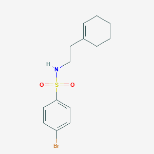 molecular formula C14H18BrNO2S B368882 4-bromo-N-[2-(cyclohexen-1-yl)ethyl]benzenesulfonamide CAS No. 433690-17-6