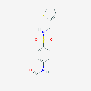 molecular formula C13H14N2O3S2 B368888 N-[4-(thiophen-2-ylmethylsulfamoyl)phenyl]acetamide CAS No. 321703-45-1