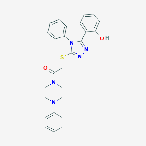 2-{[5-(2-hydroxyphenyl)-4-phenyl-4H-1,2,4-triazol-3-yl]sulfanyl}-1-(4-phenylpiperazin-1-yl)ethanone