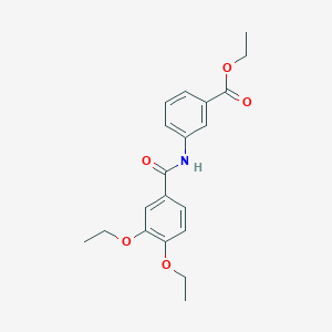 molecular formula C20H23NO5 B3689062 ETHYL 3-(3,4-DIETHOXYBENZAMIDO)BENZOATE 