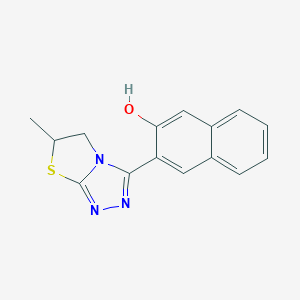 molecular formula C15H13N3OS B368954 3-{6-METHYL-5H,6H-[1,2,4]TRIAZOLO[3,4-B][1,3]THIAZOL-3-YL}NAPHTHALEN-2-OL 