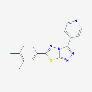 molecular formula C16H13N5S B368961 6-(3,4-Dimethylphenyl)-3-(4-pyridinyl)[1,2,4]triazolo[3,4-b][1,3,4]thiadiazole CAS No. 876712-28-6