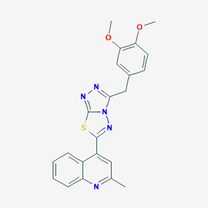 4-[3-(3,4-Dimethoxybenzyl)[1,2,4]triazolo[3,4-b][1,3,4]thiadiazol-6-yl]-2-methylquinoline