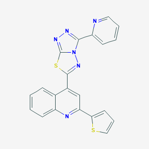 4-[3-(2-Pyridinyl)[1,2,4]triazolo[3,4-b][1,3,4]thiadiazol-6-yl]-2-(2-thienyl)quinoline