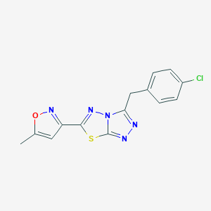 3-(4-Chlorobenzyl)-6-(5-methyl-1,2-oxazol-3-yl)[1,2,4]triazolo[3,4-b][1,3,4]thiadiazole