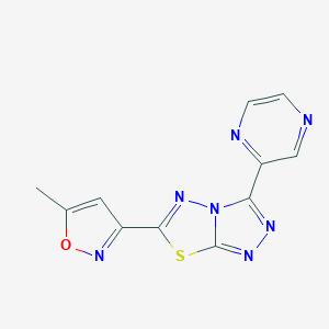 6-(5-Methyl-1,2-oxazol-3-yl)-3-(pyrazin-2-yl)[1,2,4]triazolo[3,4-b][1,3,4]thiadiazole