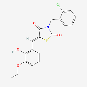 3-(2-chlorobenzyl)-5-(3-ethoxy-2-hydroxybenzylidene)-1,3-thiazolidine-2,4-dione