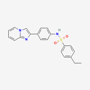 4-ethyl-N-(4-imidazo[1,2-a]pyridin-2-ylphenyl)benzenesulfonamide