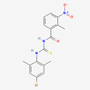 N-{[(4-bromo-2,6-dimethylphenyl)amino]carbonothioyl}-2-methyl-3-nitrobenzamide