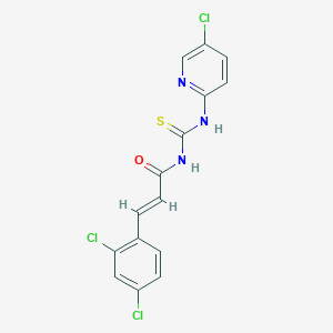 N-{[(5-chloro-2-pyridinyl)amino]carbonothioyl}-3-(2,4-dichlorophenyl)acrylamide