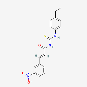 (2E)-N-[(4-ethylphenyl)carbamothioyl]-3-(3-nitrophenyl)prop-2-enamide