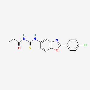 N-[[2-(4-chlorophenyl)-1,3-benzoxazol-5-yl]carbamothioyl]propanamide