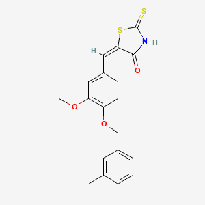 5-{3-methoxy-4-[(3-methylbenzyl)oxy]benzylidene}-2-thioxo-1,3-thiazolidin-4-one