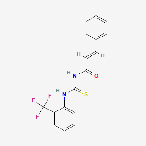 (2E)-3-phenyl-N-{[2-(trifluoromethyl)phenyl]carbamothioyl}prop-2-enamide